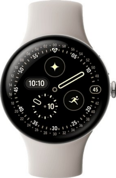 Google Pixel Watch 4 45MM WiFi Silver/Porcelain