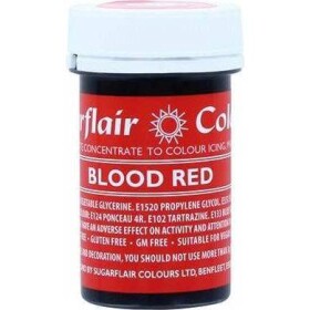 Gélová farba Sugarflair (25 g) Blood Red A151 tortová jahoda - Sugarflair - Sugarflair