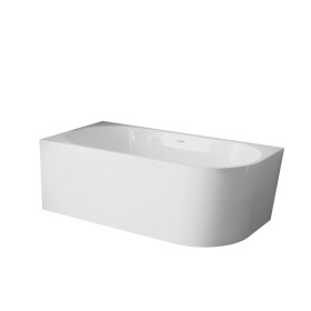 INVENA - Voľne stojaca vaňa priečne ľavá 150 cm Astri so sifónom AN-03-15L-F