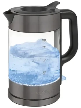 ProfiCook WKS 1322 G čierna / Rýchlovarná kanvica / sklo a nerez / 2200 W / 1,7 l