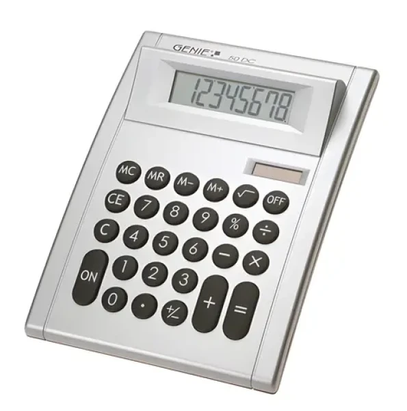 Genie 50DC strieborná / Kalkulačka / 8miestna / Solárne a batériové napájanie (10932)