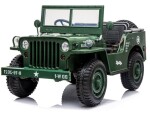 Mamido Detské elektrické autíčko Jeep Willys 4x4 trojmiestne zelené