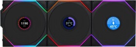 Lian Li UNI FAN TL Wireless LCD 120 Reverse Blade 3-pack czarny (12RTLLCD1W3W)