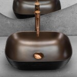 REA - Umývadlo na dosku Belinda COPPER BRUSH / Black REA-U6384