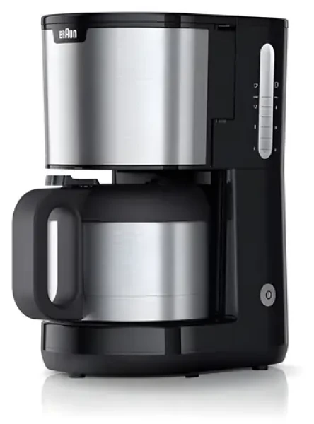 Braun KF 1505 PurShine čierna, nerez / Kávovar na prekvapkávanú kávu / 1000 W / 9 šálok / termoska 1,2 l (0X13211069)