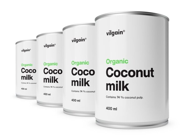 Vilgain Kokosové mlieko BIO – 4× 400 ml