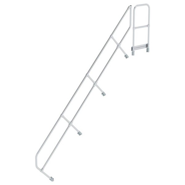 MUNK Günzburger Steigtechnik 600513 Munk Druhé madlo na schody s plošinou 45° 13 schodov 1 ks; 600513