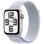 Apple Watch SE (2024) GPS + Cellular 44mm Strieborné hliníkové telo - Oblačne modrý prevliekací remienok (MXGR3QC/A)