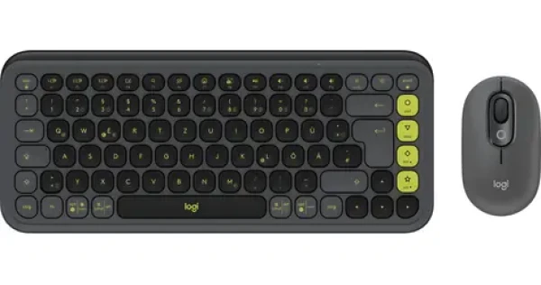 Logitech POP Icon Combo grafitová zelená / Bezdrôtová sada klávesnice a myši (920-013106)