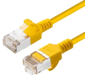 MicroConnect CAT6A U-FTP Slim žltá / Patch kábel / 10 m / LSZH / RJ-45 (V-FTP6A10Y-SLIM)