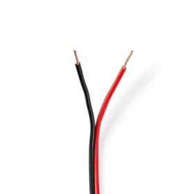 Nedis Repro kábel 2x 0.75 mm2 čierna-červená / Meď / 100.0 m / Okrúhly / PVC (CABR0750BK1000)