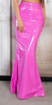 Soo Sexy! Koucla Latexlook Maxiskirt with XL Slit pink S