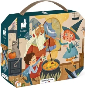 JANOD Puzzle v kufríku Magická škola kúziel