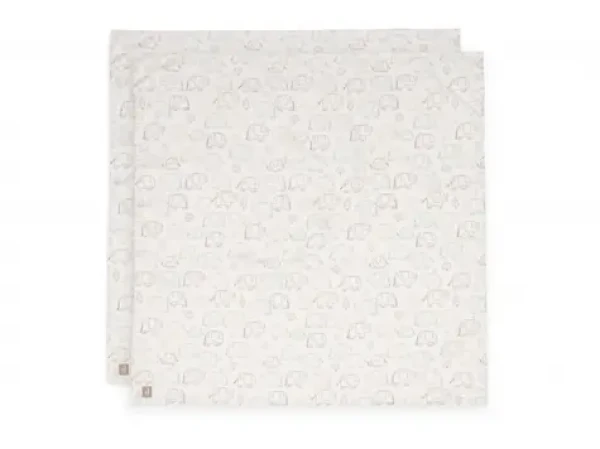 Jollein Plienky zavinovacie 2 ks 115x115 cm Elephant Tales (535-852-68110)