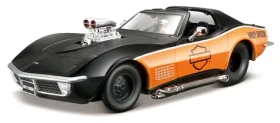 Maisto Harley-Davidson Custom 1970 Chevrolet Corvette čierno-oranžová