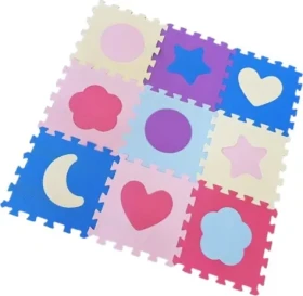 ALLTOYS Penové puzzle Tvary pastelové