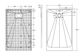 BESCO - Obdĺžniková sprchová vanička VEXO - biela - Farba - Biela, Nožičky k vani - Bez nožičiek, Rozmer A - 140 cm, Rozmer B - 90 cm VEXOOWD1490W