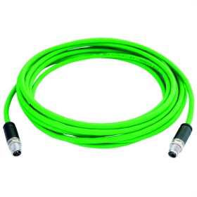 Telegärtner 100017190 M12 sieťové káble, prepojovacie káble CAT 6A S/FTP 7.50 m zelená 1 ks; 100017190