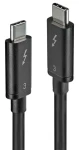 Lindy Thunderbolt 3 USB-C čierny 0,5 m / Kábel / 40 Gbit/s / Power Delivery 60W / 2x 4K 60Hz (41555)