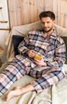 Pánske pyžamo Key MNS 443 B25 dĺžka/r 3XL-4XL so zipsom MIX 3xl