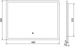 MEXEN - Navia zrkadlo s osvetlením 80 x 60, LED 6000K, 9803-080-060-611-00