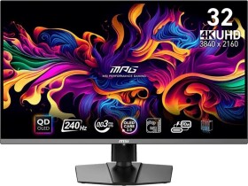 MSI MSI MPG 321URXDE QD-OLED - OLED-Monitor - Gaming - 80 cm (31.5") - 3820 x 2160 4K @ 240 Hz - 1000 cd/m2 - 1500000:1 - DisplayHDR 400 True Black - 0.03 ms - 2xHDMI, DisplayPort, USB-C - Schwarz