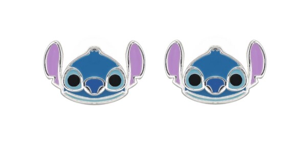 Disney Slušivé strieborné náušnice Stitch Lilo & Stitch ES00097SRHL.CS