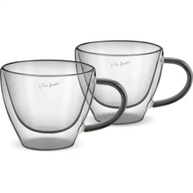 Lamart Vaso Sada pohárov Cappucino 2ks 190ml čierna / sklo (8590669358946)