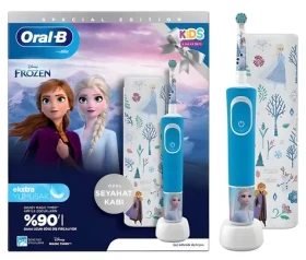 Oral-B Vitality Pro D103 Kids Frozen svetlo modrá / Elektrická detská zubná kefka / Oscilačná / 2 režimy / časovač (8006540773178)