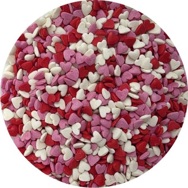 Cukrové zdobenie srdiečka, mix, 80 g - I LOVE CAKES