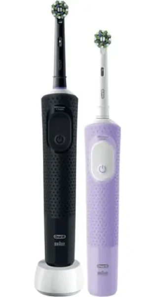 Oral-B Vitality Pro D103 Duo čierna/fialová / Elektrická zubná kefka / oscilačné / 3 režimy čistenia / 2 rukoväte (4210201432227)