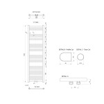 AQUALINE - ALYA vykurovacie teleso rovné 600x1600, stredové pripojenie, chróm LLS305