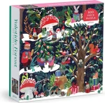 Galison Štvorcové puzzle Vianočný les