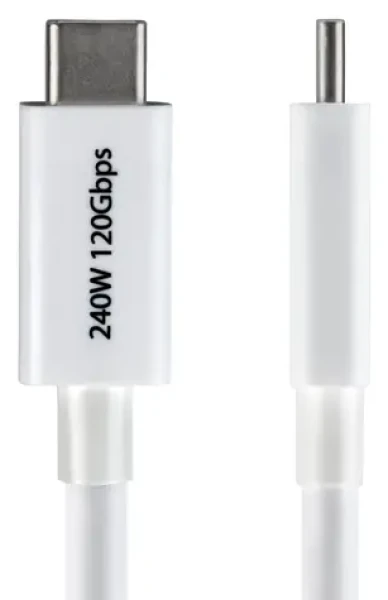 StarTech Thunderbolt 5 biela / Kábel / 0,5 m / 80/120 Gb/s / 240 W / 8K 60Hz (TBLT5MM50CM240WWH)