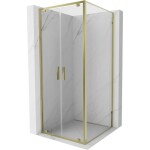 MEXEN/S - Exo sprchovací kút dvere krídlové 90 x 90, transparent, zlato 8182-090-090-50-00