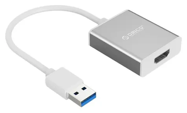 Orico UTH strieborná / Adaptér USB-A na HDMI / USB 3.0