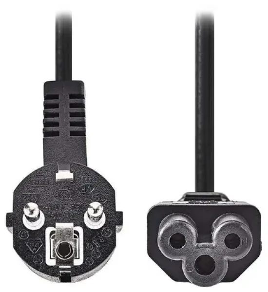 Nedis napájací kábel Typ F - IEC-320-C5 čierny / Napájací kábel / 230V / 10A / trojlístok / 2m (CEGL10100BK20)