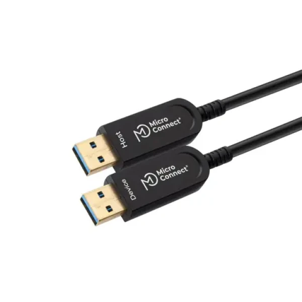 MicroConnect Premium Optic Fiber kábel USB3.0 A (M) - USB3.0 A (M) 10m čierna / 5000Mbit/s (USB3.0AA10BOP)