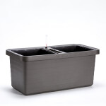 Plastia Samozavlažovací veľkoobjemový truhlík Berberis DUO antracit 80 cm