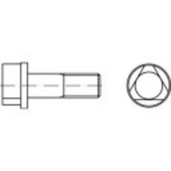 TOOLCRAFT 147116 trojhranná skrutka M8 25 mm trojhran DIN 22424 ocel 100 ks; 147116