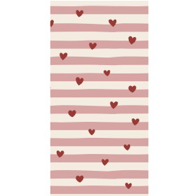 Ib Laursen Papierové servítky Red hearts / Pink Stripes – 16 ks