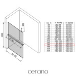 CERANO - Sprchová zástena Walk-in Onyx Top Round Ľ/P - 8 mm - okrúhla vzpera + polička/držiak na uteráky - čierna matná, bronzové sklo - 130x200 CER-690097