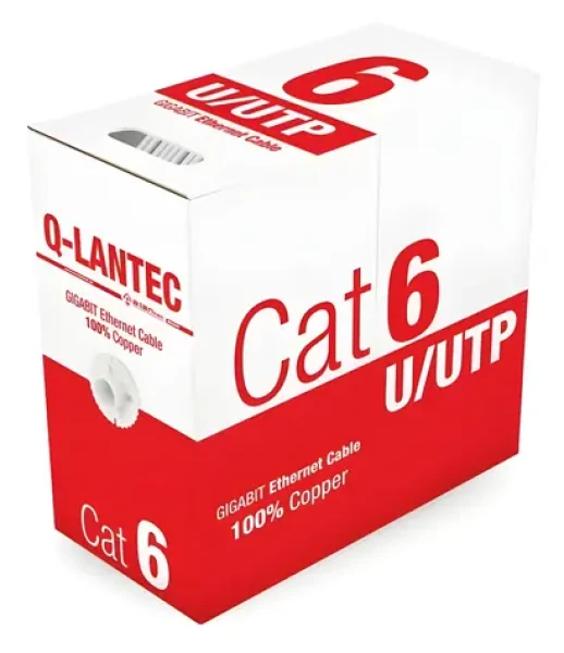 QLA A-LAN KIU6PVC305Q sivá / Sieťový kábel / Cat6 / U/UTP / 305 m / PVC plášť (KIU6PVC305Q)
