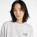 Mikina New Balance Athletics Premium Logo Relaxed Crop Crew Ash Heather XS