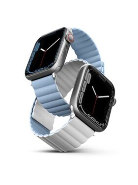 UNIQ Revix Reversible Magnetic remienok pre Apple Watch 45 44 42 mm - ARCTIC (biela modrá) (8886463680292)