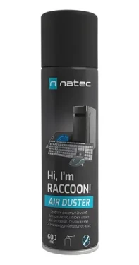 Natec Raccoon NSC-1763 / Stlačený vzduch / 600 ml / Pre PC a elektroniku (NSC-1763)