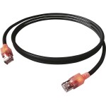 Easylan CS1OSADAD0010 RJ45 sieťové káble, prepojovacie káble CAT 6A S/FTP 1.00 m čierna dvojžilový tienený, bez halogénov, samozhášavý 1 ks; CS1OSADAD0010