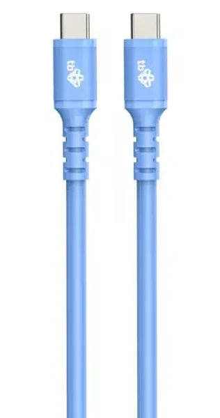 TB Touch USB-C kábel modrý 1m / Nabíjací a dátový kábel / USB-C - USB-C / 60 W / 480 Mb/s / silikónový (AKTBXKUCC2SI10N)