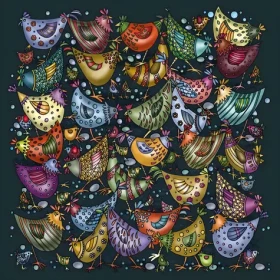 CURIOSI Štvorcové puzzle Palapeli: Hromada kurčiat
