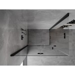 MEXEN/S - Mist-F Duo sprchovací kút skladacie dvere ľavá 100 x 85, transparent, čierna 8A6-100L-085P-70-00